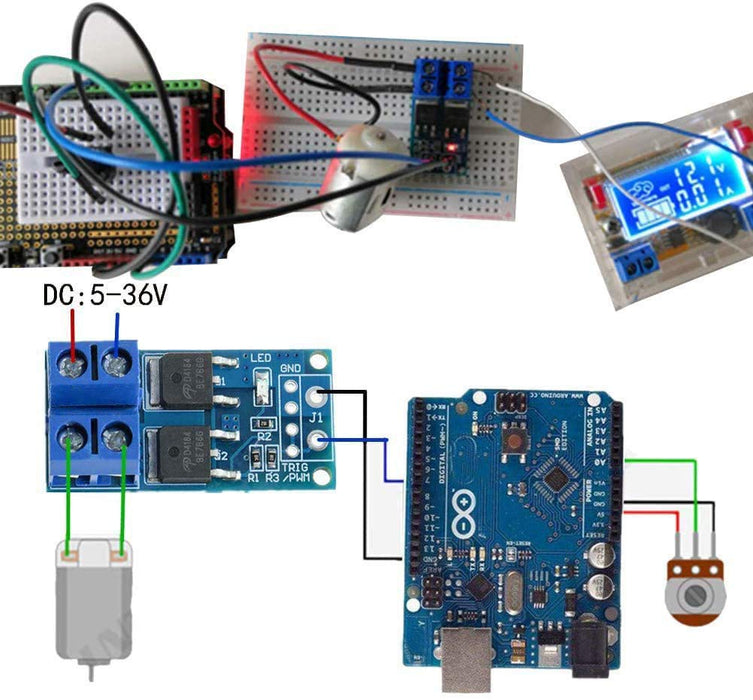 Módulo de controlador de conducción de transistor MOS de alta potencia dual FET - Quierox - Tienda Online