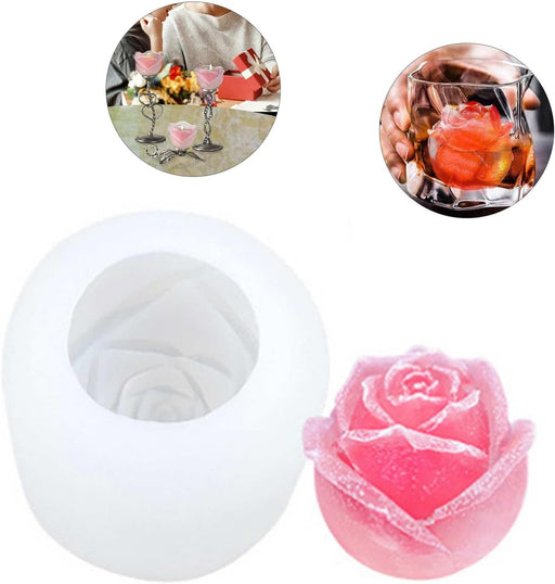 Molde de silicona para hielo, Moldes de silicona con forma de rosa - Quierox - Tienda Online