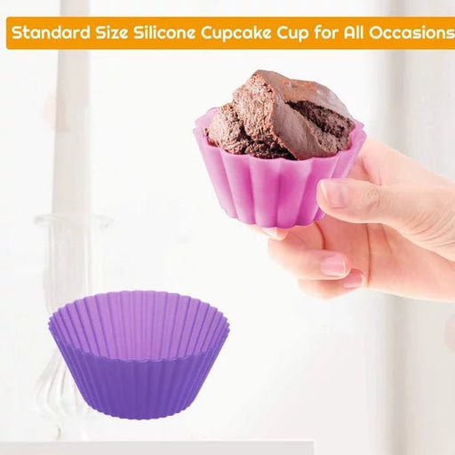 Moldes de silicona para cupcakes, 12 piezas reutilizables de silicona para hornear - Quierox - Tienda Online