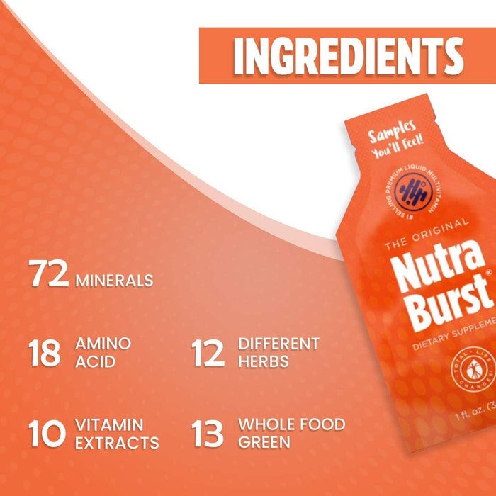 Multivitamínico líquido y desintoxicante prémium Nutra Burst en un práctico paquete de gel - Quierox - Tienda Online