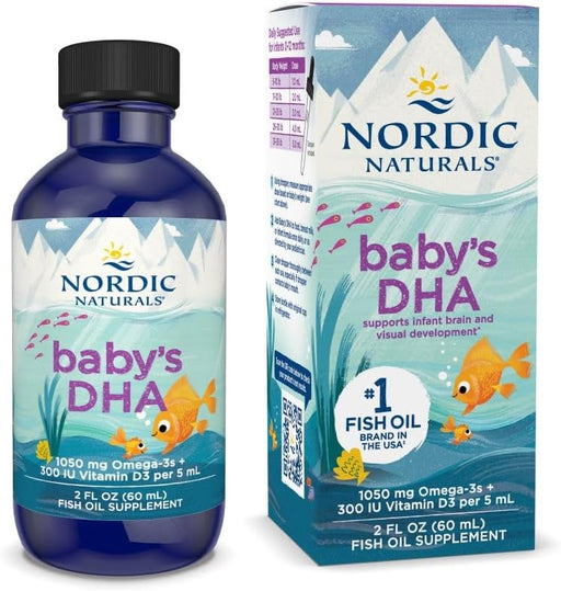 Nordic Naturals Baby's DHA Liquid: Omegas de aceite de hígado de bacalao del Ártico con vitamina A y D3 - Quierox - Tienda Online