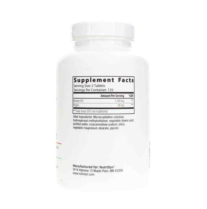 NutriDyn Soporte de HCl, 270 tabletas - Quierox - Tienda Online