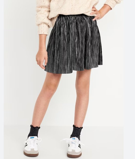 Old Navy - Falda plisada con brillo metálico para niñas pequeñas - Quierox - Tienda Online