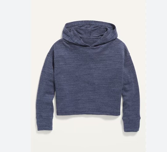 Old Navy Sudadera con capucha corta de punto irregular para niñas - Quierox - Tienda Online