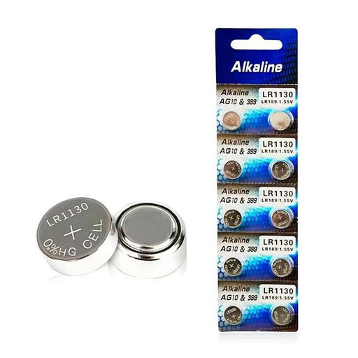 Pack de 10 Pilas de botón alcalina LR1130 - AG10 de 1,5 V Netjett NT31435 para juguetes pequeños - Quierox - Tienda Online