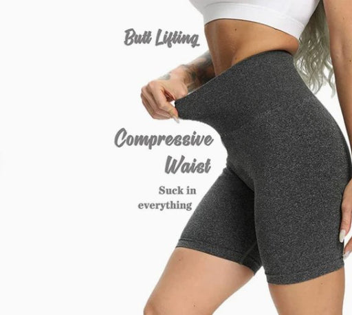 Pantalón corto de entrenamiento de cintura alta sin costuras para mujer, 1 pieza - Quierox - Tienda Online