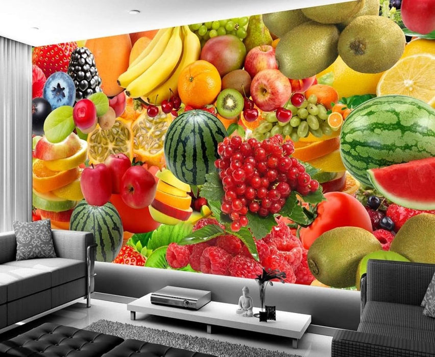 Papel Tapiz 3d con diseño de frutas tropicales 250x175cm - Quierox - Tienda Online