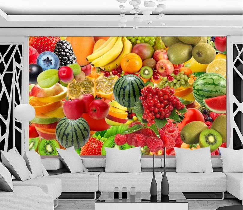 Papel Tapiz 3d con diseño de frutas tropicales 250x175cm - Quierox - Tienda Online