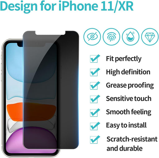 [Paquete de 3] Protector de pantalla de privacidad para iPhone 11/iPhone XR - Quierox - Tienda Online