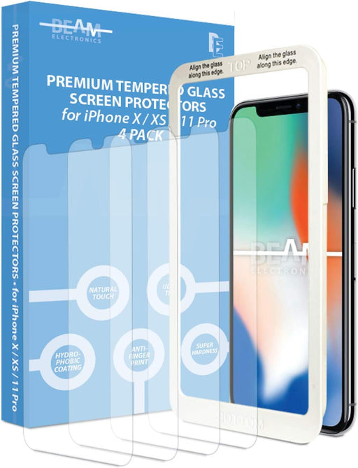 [Paquete de 4] Protector de pantalla para iPhone X, XS, 11 Pro - Quierox - Tienda Online