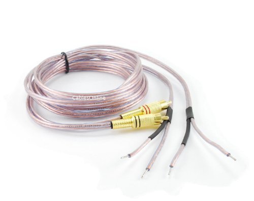 Par de cables de altavoz de 18 AWG de 6 pies con enchufes macho RCA duales - Quierox - Tienda Online