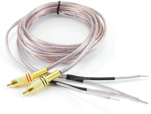 Par de cables de altavoz de 18 AWG de 6 pies con enchufes macho RCA duales - Quierox - Tienda Online