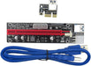 PCI-E 1x a 16x Alimentado USB3.0 GPU Riser Extender Tarjeta Adaptadora 4pin Molex - Quierox - Tienda Online