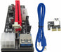 PCI-E 1x a 16x Alimentado USB3.0 GPU Riser Extender Tarjeta Adaptadora 4pin Molex - Quierox - Tienda Online