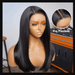 Peluca de cabello humano partida de lado sin pegamento, pelo largo y suave de 28", color marrón - Quierox - Tienda Online