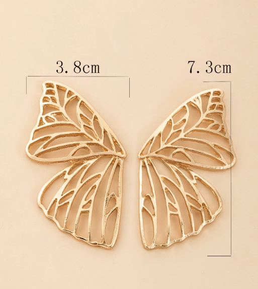 Pendientes con diseño de mariposa hueca - Quierox - Tienda Online