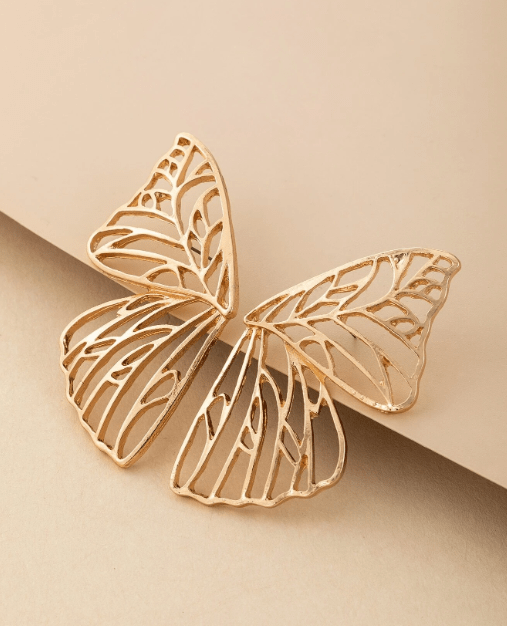 Pendientes con diseño de mariposa hueca - Quierox - Tienda Online