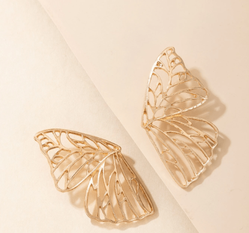 Pendientes con diseño de mariposa hueca - Quierox - Tienda Online