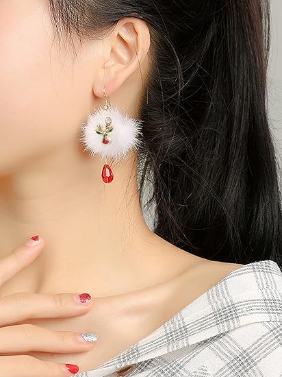 Pendientes navideños con forma de Reno de Navidad para mujer - Quierox - Tienda Online