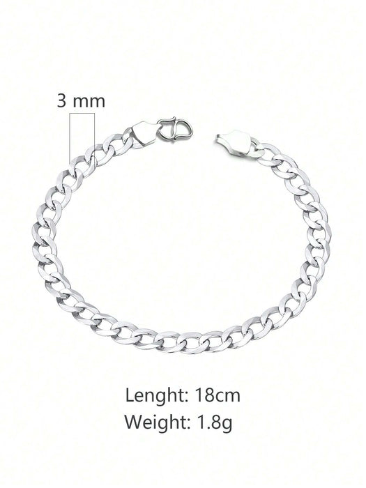 Pulsera de cadena de eslabones 3MM 18 CM - Quierox - Tienda Online