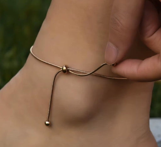 Pulsera tobillera de cadena ajustable para mujer y niña, tobillera de cadena fina - Quierox - Tienda Online