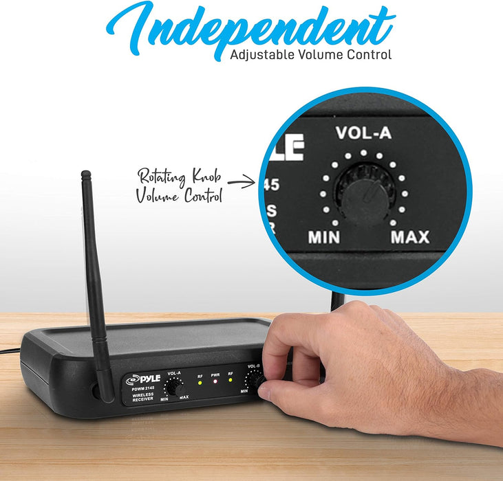 Pyle PDWM2145 VHF sistema de micrófono inalámbrico - Quierox - Tienda Online