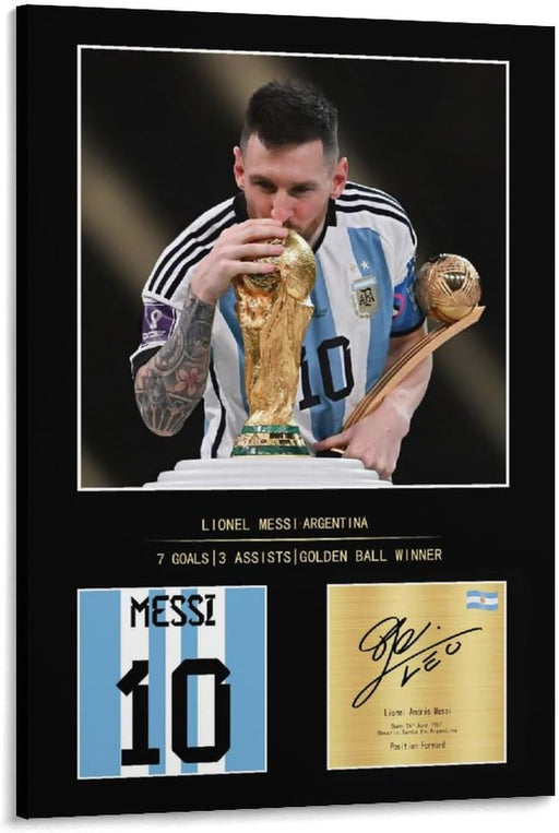 QNN Messi - Pósteres de lona de fútbol sin marco, de 12 x 18 pulgadas - Quierox - Tienda Online