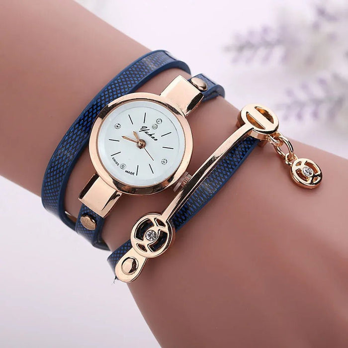 Reloj de pulsera con correa de metal para mujer