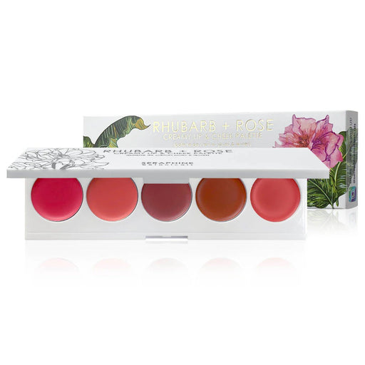 Rhubarb + Rose - Paleta cremosa para labios y mejillas - Quierox - Tienda Online