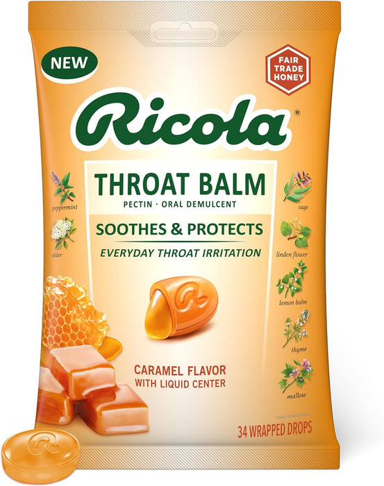 Ricola Bálsamo para la garganta de caramelo con centro líquido - Quierox - Tienda Online