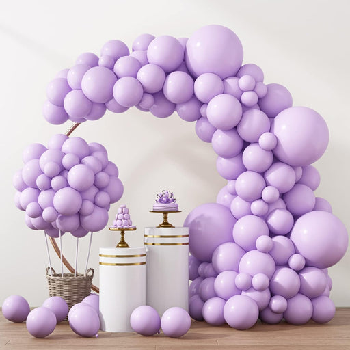 RUBFAC 129 globos de color morado pastel de diferentes tamaños de 18", 12", 10" y 5" - Quierox - Tienda Online