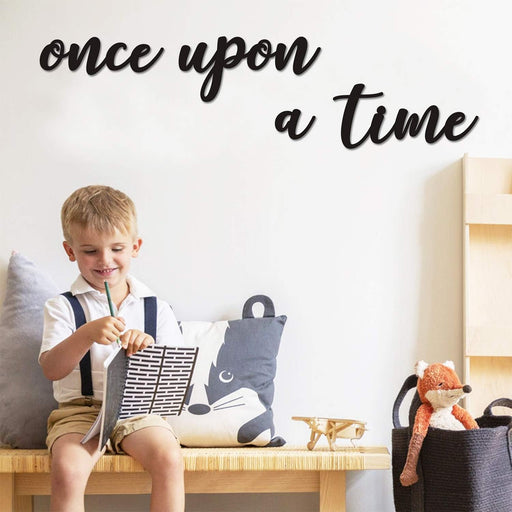 Señal de pared con texto en inglés "Once Upon A Time" - Quierox - Tienda Online