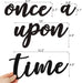 Señal de pared con texto en inglés "Once Upon A Time" - Quierox - Tienda Online