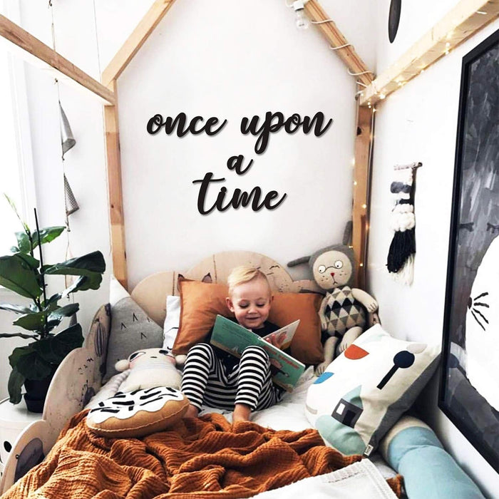 Señal de pared con texto en inglés "Once Upon A Time" - Quierox - Tienda Online