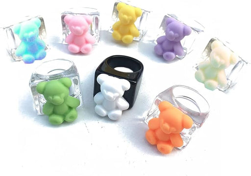 Set de 7 anillos con forma de oso - Quierox - Tienda Online