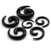 Set de Acrílico negro en forma de Caracol para expansión de oreja / 11 piezas - Quierox - Tienda Online