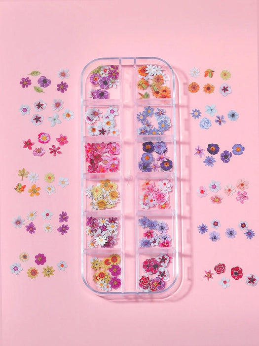 Shein 1 caja de diseño de flores para decoración de uñas, adornos para uñas - Quierox - Tienda Online