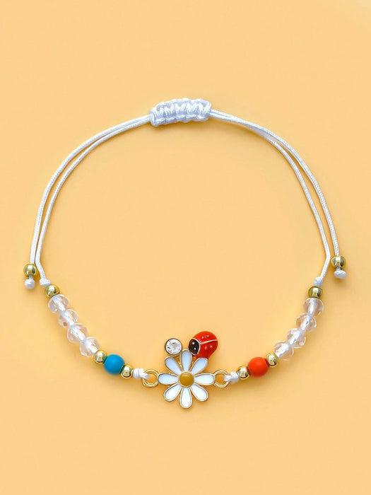 Shein 12 piezas de pulsera trenzada con amuleto de buena suerte con forma de mariquita y escarabajo - Quierox - Tienda Online