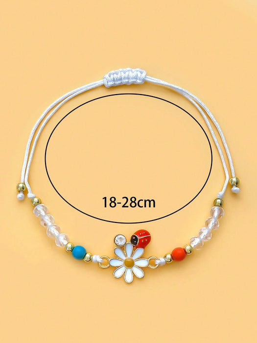 Shein 12 piezas de pulsera trenzada con amuleto de buena suerte con forma de mariquita y escarabajo - Quierox - Tienda Online