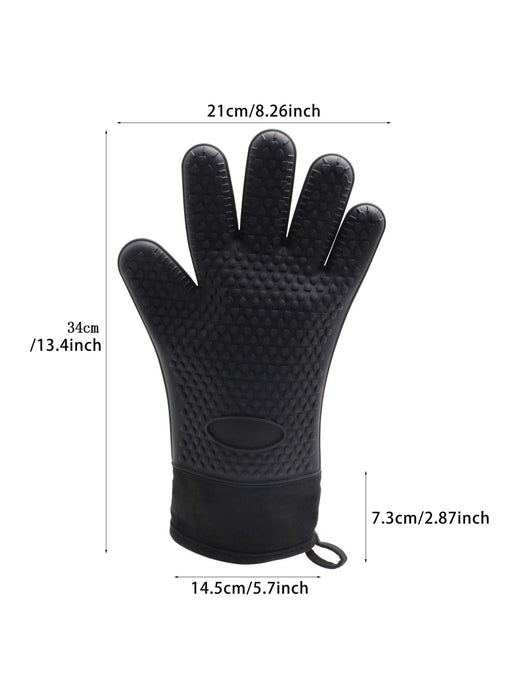 Shein 2 guantes de barbacoa resistentes al calor de silicona negra - Quierox - Tienda Online