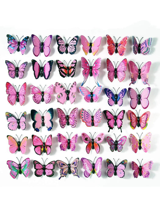 Shein 50 pegatinas de mariposa de PVC, pegatinas de mariposa 3D modernas para el hogar - Quierox - Tienda Online