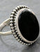 Shein Anillo negro oscuro bohemio, piedra de ágata redonda exagerada - Quierox - Tienda Online