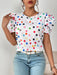 SHEIN Clasi Blusa con mangas abullonadas y estampado de lunares - Quierox - Tienda Online