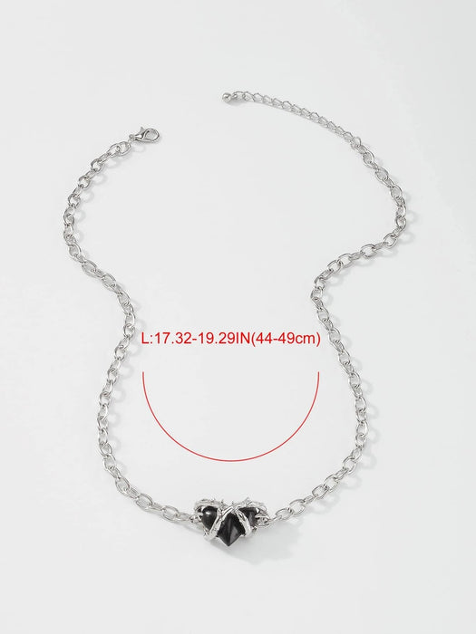 Shein Collar de cadena con colgante de corazón - Quierox - Tienda Online