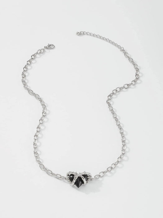 Shein Collar de cadena con colgante de corazón - Quierox - Tienda Online