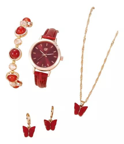 Shein Conjunto de 5 piezas de reloj digital para niñas con collar, pulsera y aretes - Quierox - Tienda Online