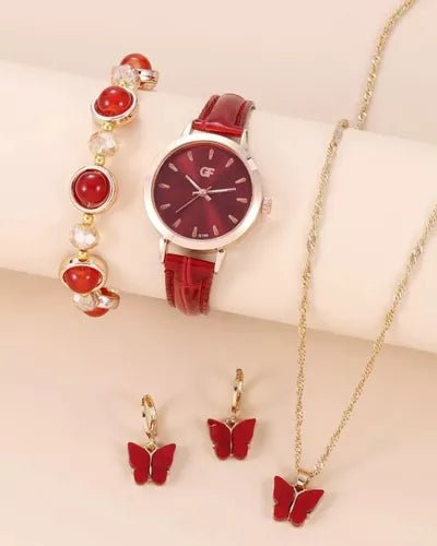 Shein Conjunto de 5 piezas de reloj digital para niñas con collar, pulsera y aretes - Quierox - Tienda Online