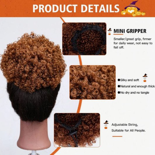 Shein Extensión de cola de caballo con cordón afro sintética corta para mujer de 45 g - Quierox - Tienda Online