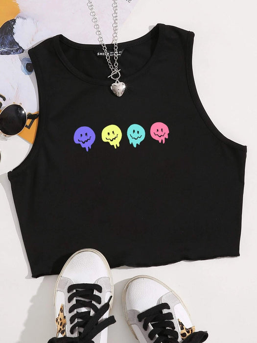 SHEIN EZwear Top tank con estampado de dibujos animados - Quierox - Tienda Online