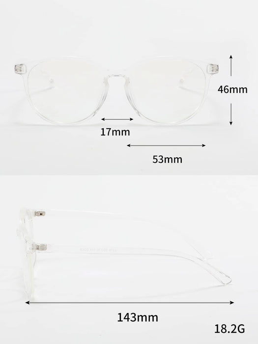 Shein Gafas con función de luz azul y espejo plano, montura transparente para mujer, 1 ud. - Quierox - Tienda Online